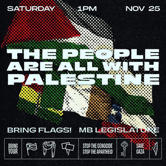 People Are All With Palestine (by Strike Poster Collective - 2023)