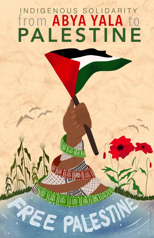 From Abya Yala To Palestine - 2 (by Adina Farinango - 2023)