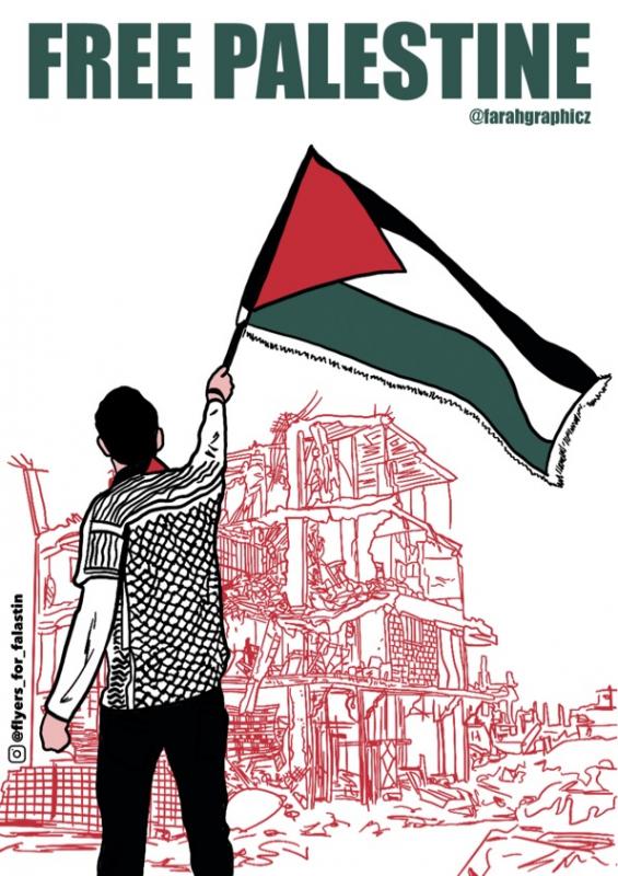 Free Palestine - @farahgraphicz (by @farahgraphicz - 2023)