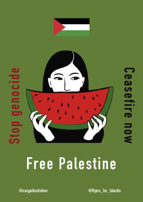 Free Palestine - @cargaillustration (by @cargaillustration - 2024)
