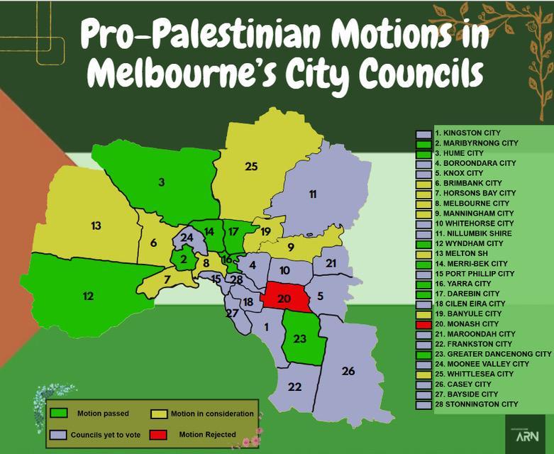 Pro-Palestinian Motions (by Research in Progress  - 2023)