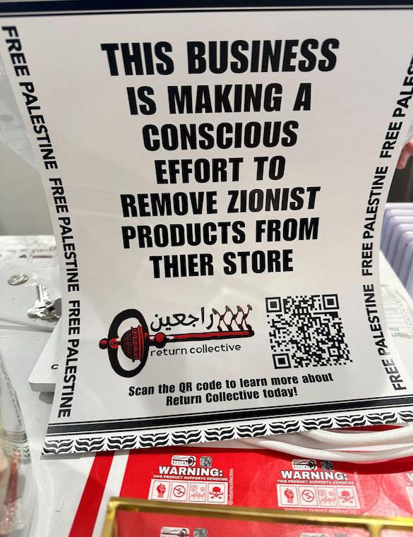 Conscious Effort to Remove Zionist Products (by Research in Progress  - 2024)