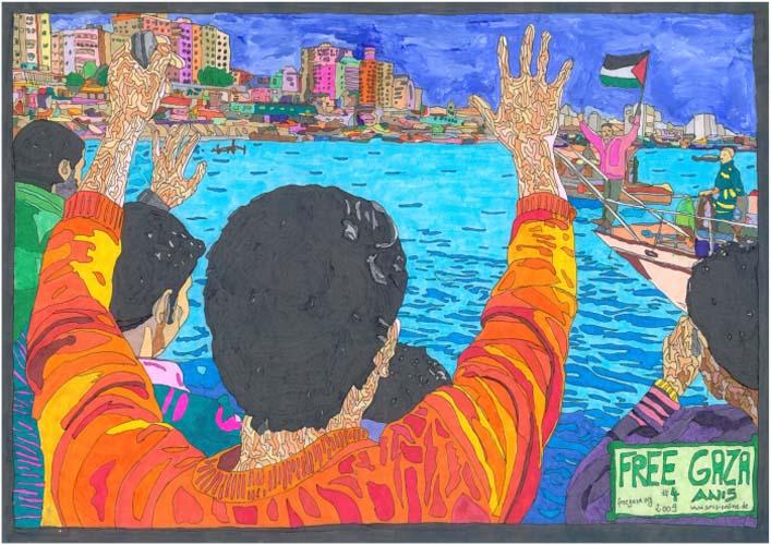 Free Gaza - 4 (by Anis Hamadeh - 2009)