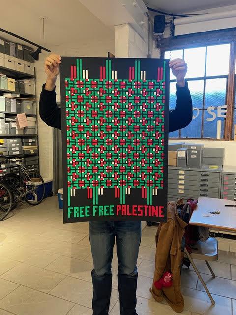 Free Free Palestine - 1 (by Josh MacPhee - 2023)