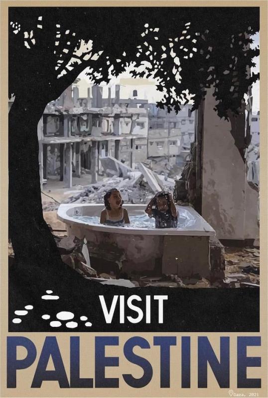 Visit Palestine - Gaza Wreckage 1 (by @Visualspal - 2023)
