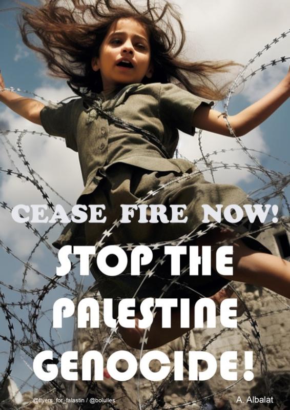 Stop the Palestine Genocide (by A. Albalat - 2023)