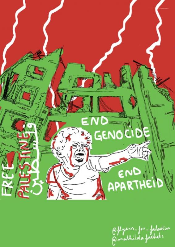 End Genocide - End Apartheid (by @mathildafuchetc - 2023)