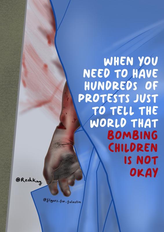 Bombing Children Is Not Okay (by @reshkay - 2023)