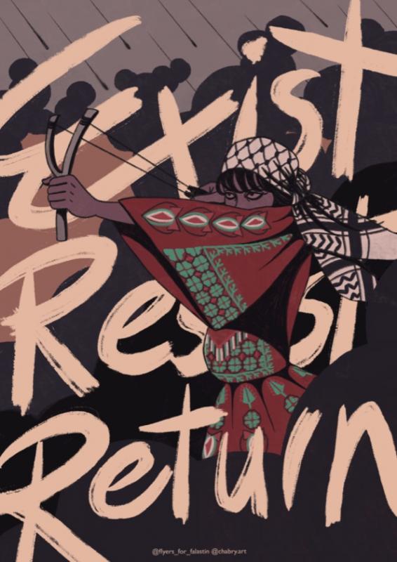 Exist Resist Return - @chabry.art (by @chabry.art - 2024)