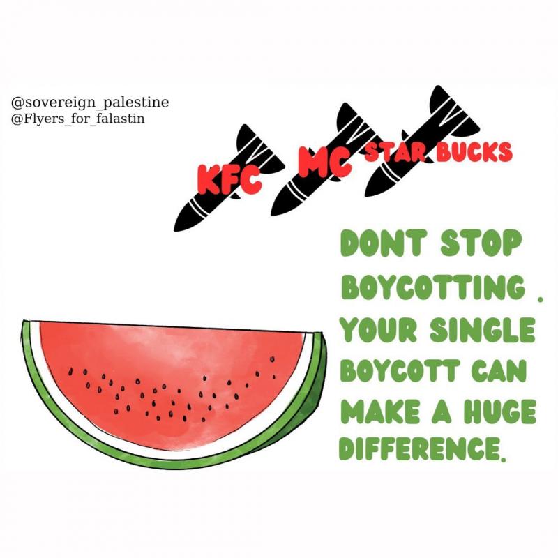 Don't Stop Boycotting (by @sovereign_palestine - 2024)