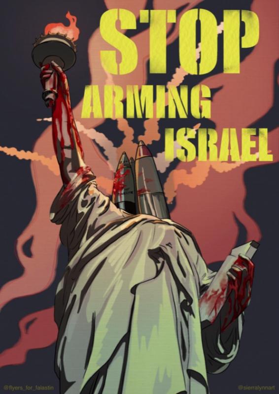 Stop Arming Israel - @SierraLynnArt (by @SierraLynnArt - 2024)