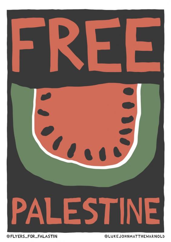 Free Palestine - @lukejohnmatthewarnold (by @lukejohnmatthewarnold - 2024)