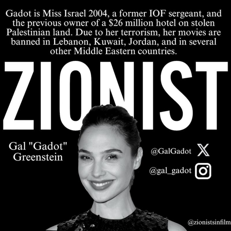 Gal Gadot - Zionist (by Research in Progress  - 2024)