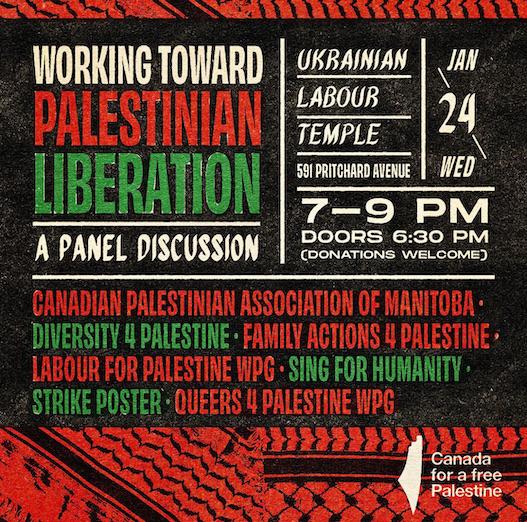 Working Towards Palestinian Liberation (by Strike Poster Collective - 2024)