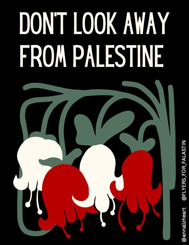 Don't Look Away From Palestine  (by @annalizheart - 2024)