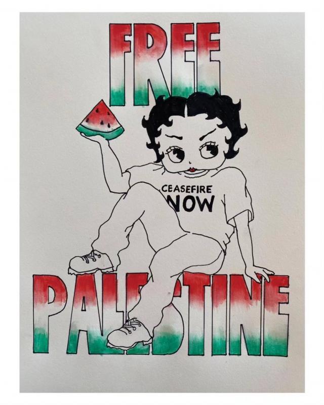 Betty Boop For Palestine (by Hello Machine - 2024)