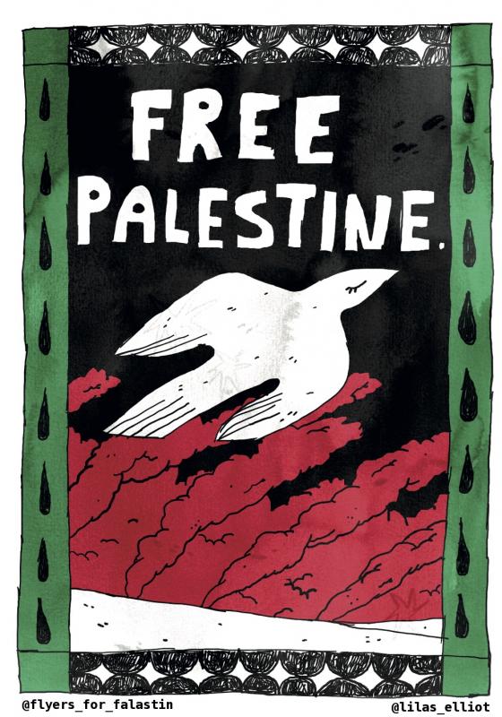 Free Palestine - @lilas_elliot (by @lilas_elliot - 2024)