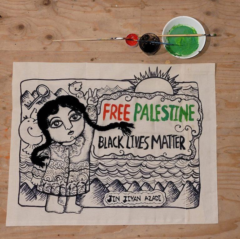 Free Palestine - Black Lives Matter (by Golrokh Nafisi - 2024)