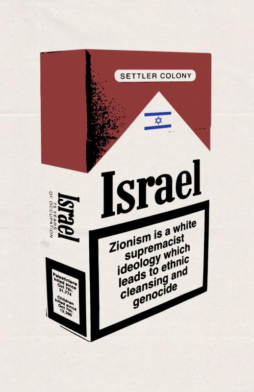 Zionism Is A White Supremist Ideology (by Josh Mayfield , @joshmayfieldartist - 2024)