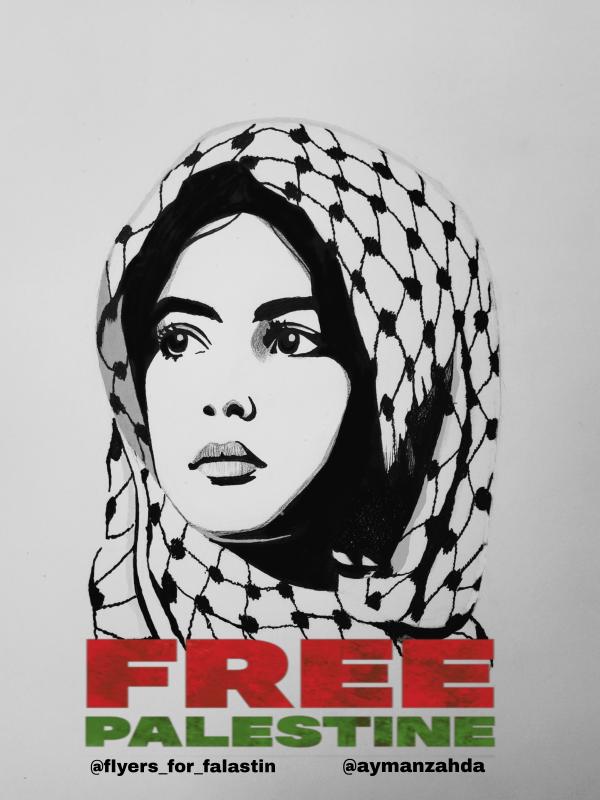 Free Palestine - @aymanzahda (by @aymanzahda - 2024)