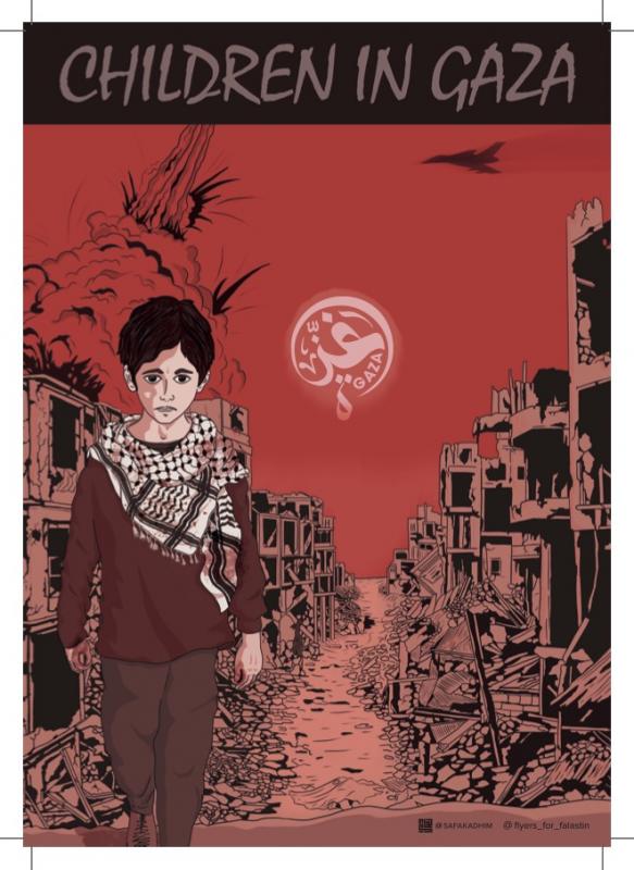 Children In Gaza (by @safakadhim - 2024)