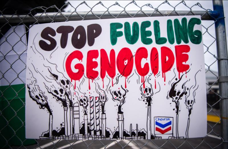 Stop Fueling Genocide (by Deliberately / Collectively / Anonymous - 2024)