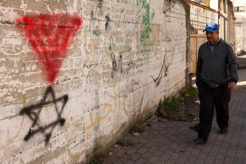 Red Triangle - Magen David Grafitti (by Deliberately / Collectively / Anonymous - 2024)