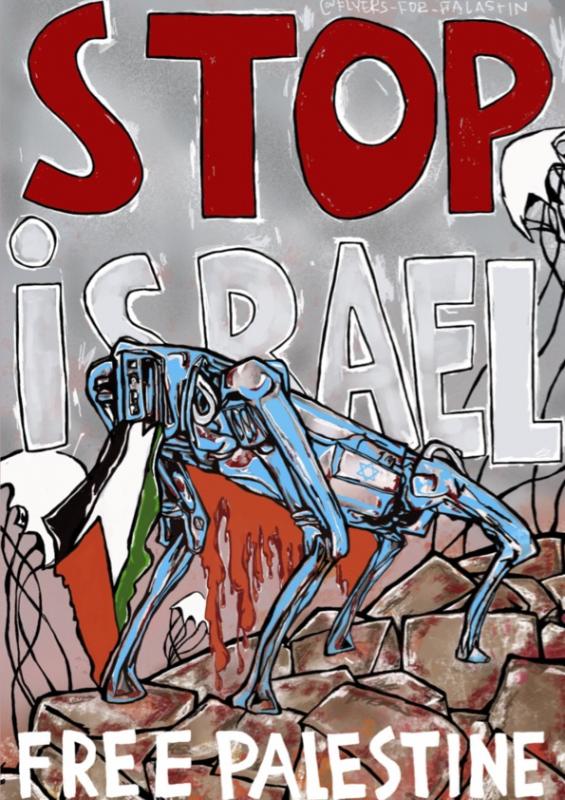 Stop Israel  (by @rabbit__hutch - 2024)