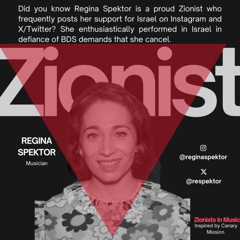 Regina Spektor - Zionist (by Deliberately / Collectively / Anonymous - 2024)