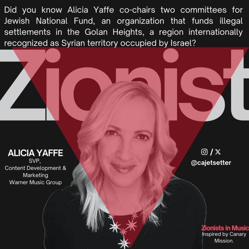 Alicia Yaffe - Zionist (by Deliberately / Collectively / Anonymous - 2024)