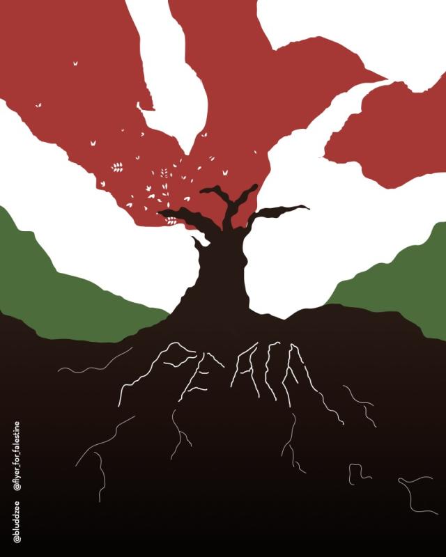 Palestine Peace Tree (by @bluddzee - 2024)