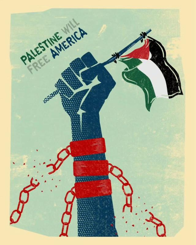 Palestine Will Free America (by Amin Zadehtaghi - 2024)