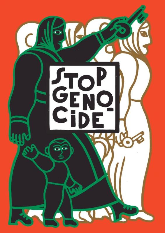 Stop Genocide - Mazzetti  (by Sarah Mazzetti  - 2024)