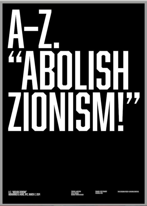 A-Z - "Abolish Zionism!" (by Catherine Griffiths - 2024)