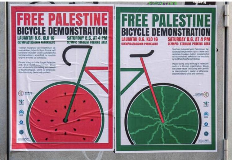 Free Palestine Bicycle Demonstration (by Shadi Haddadin - 2024)