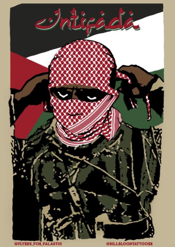 Colors of Intifada (by @billbloodtattooer - 2025)